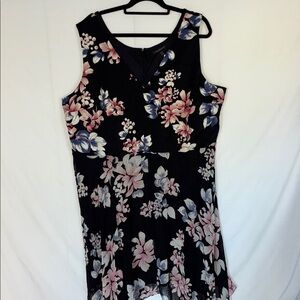 Lane Bryant Floral Mini Dress - Black, Pink, Blue